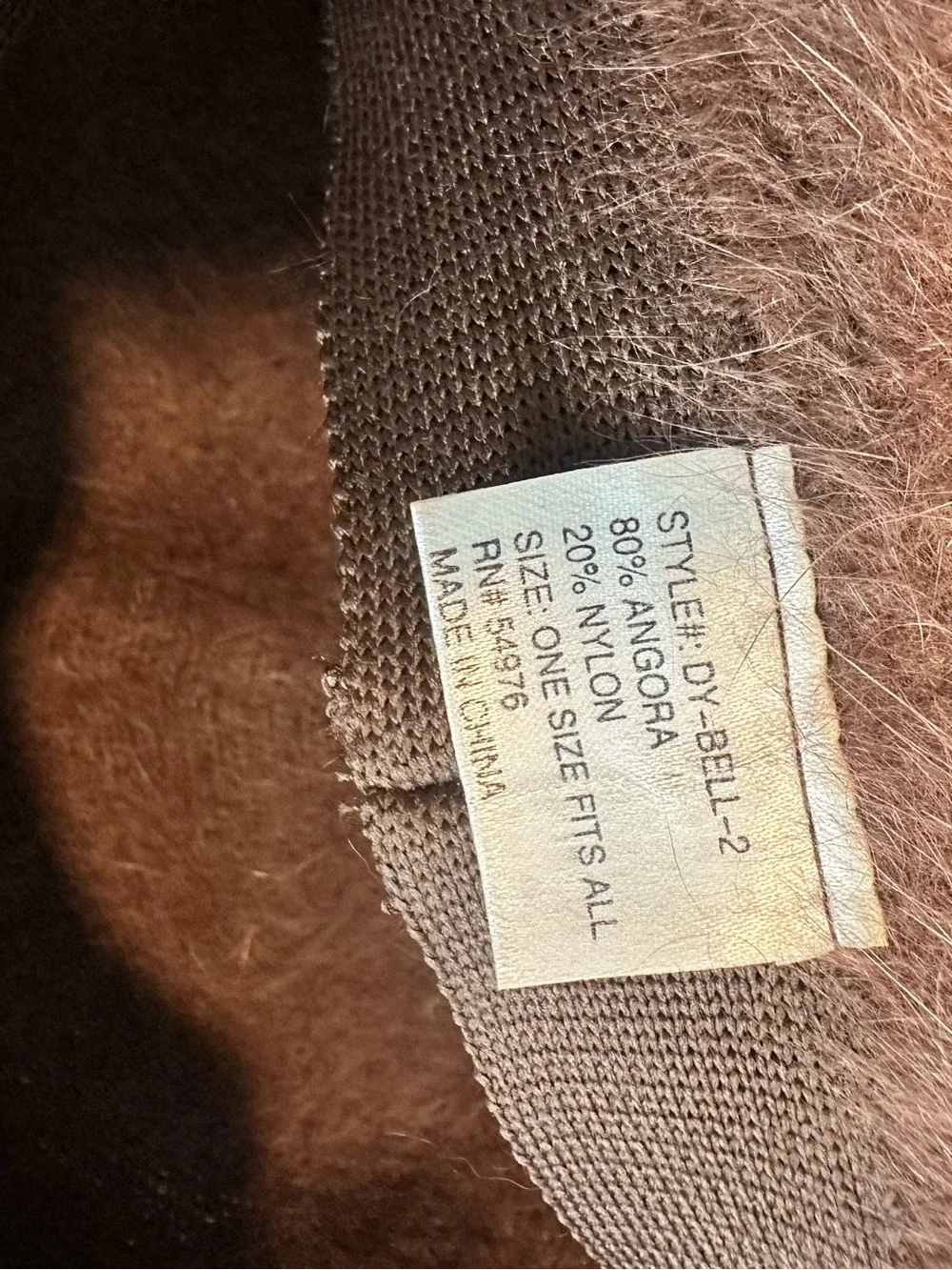 Angora Bucket Hat Brown